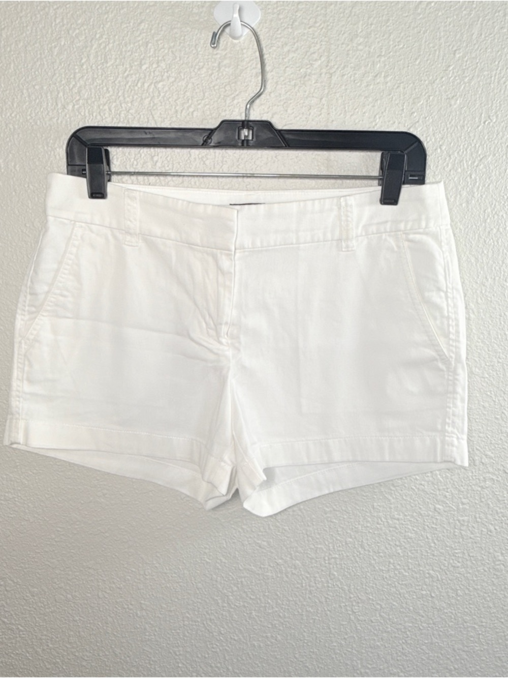 J. Crew White Cotton Bermuda Shorts